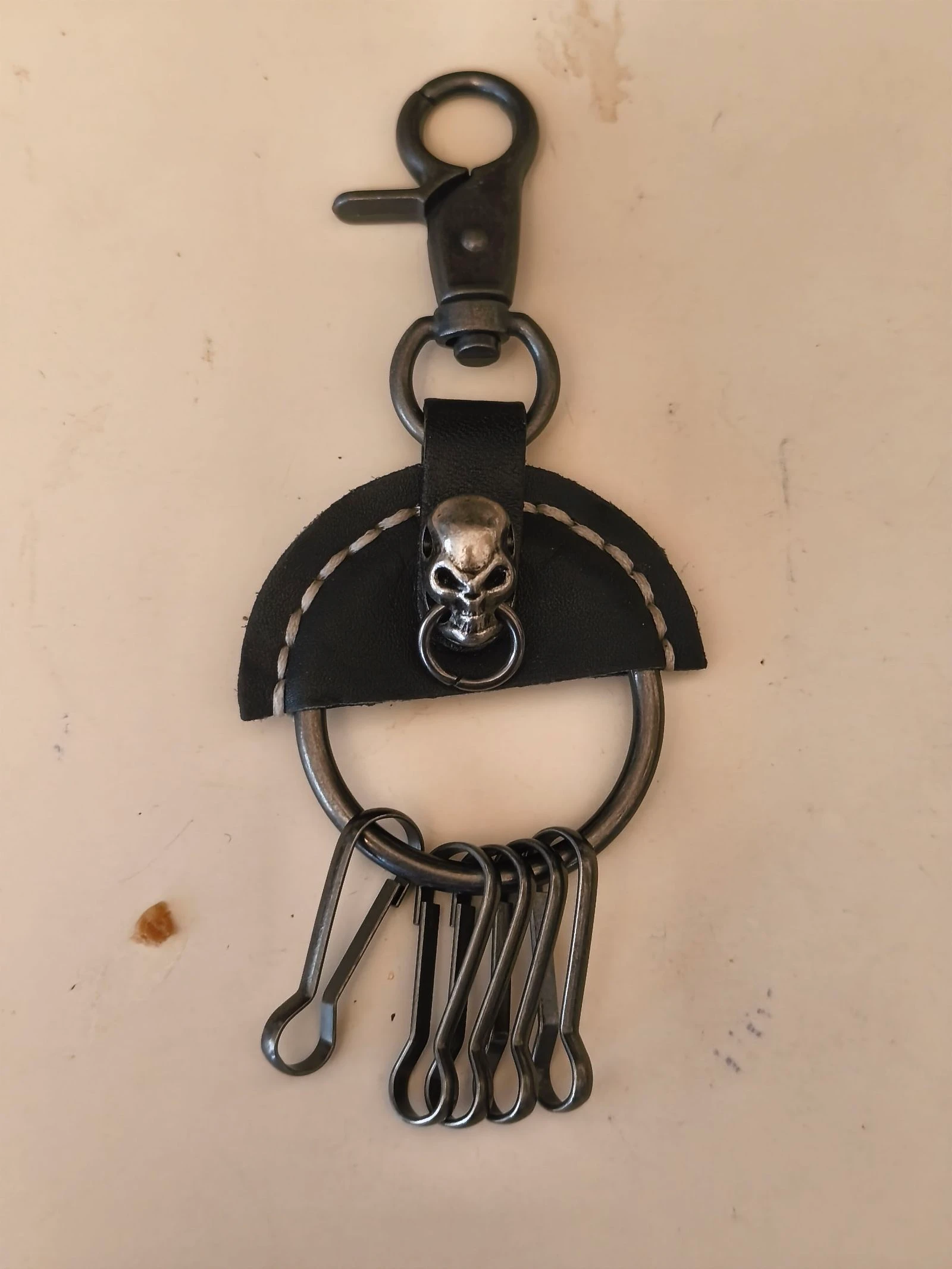 Quatre porte-clés en métal et cuir Harley Davidson – photo 4